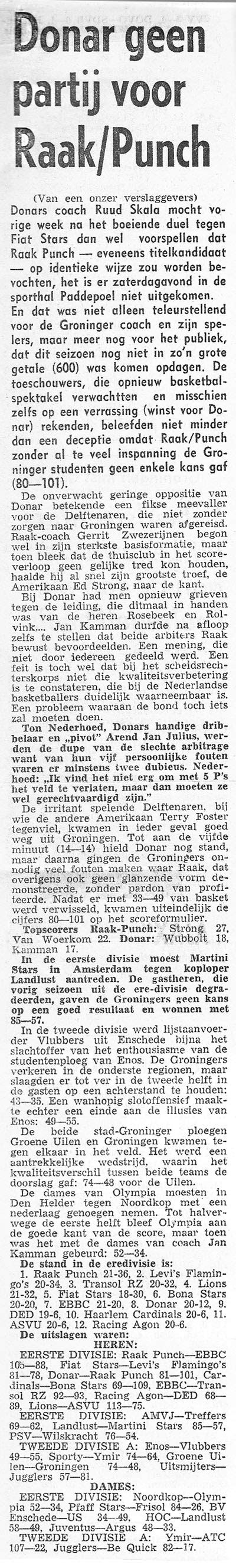 Krantartikel Donar Geen Partij Voor Raak Punch DonarMuseum Alles