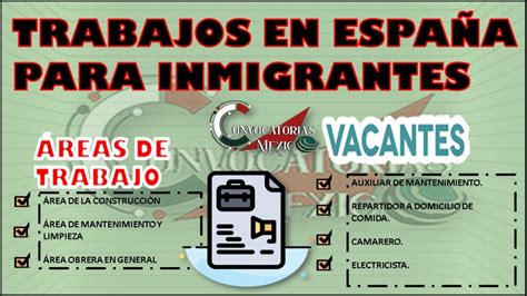 Trabajos en España para Inmigrantes 2023 2024 enero 2025