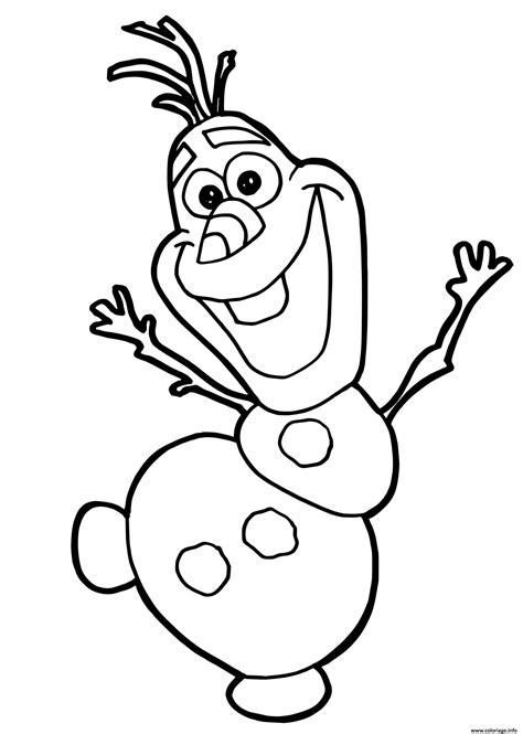 Coloriage Olaf Le Bonhomme De Neige De La Reine Des Neiges Dessin