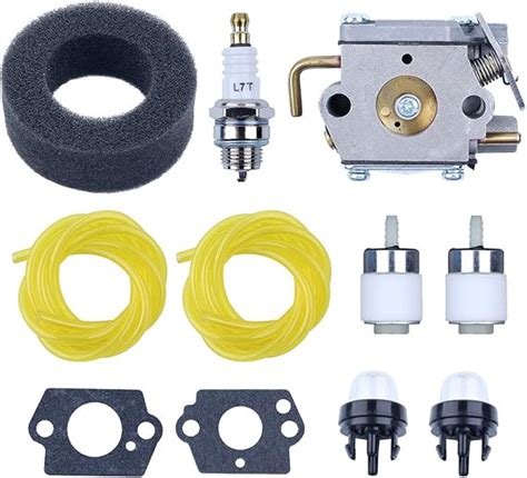 Wt Carburetor With Primer Bulb Air Filter Fuel Filter Kit For Yard