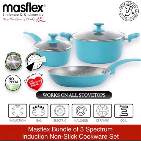 Masflex 100 Original 5 Piece Spectrum Induction Non Stick Cookware