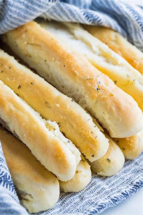 Soft And Fluffy Garlic Butter Breadsticks Recipe Wanderzest