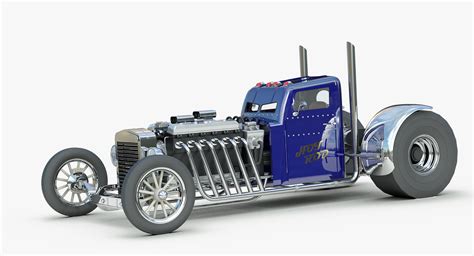 Hot Rod 3D Model 159 3ds Fbx Max Obj Free3D