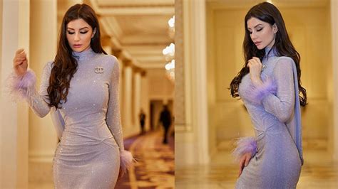 Giorgia Andriani Looks Hot Playful And Sexy In A Shimmery Figure Hugging Dress