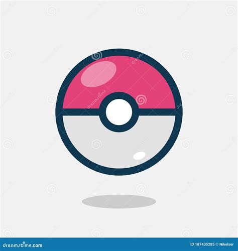 Isolated Vector Ball Sign Pokeball Symbol Popular Pokemon Game