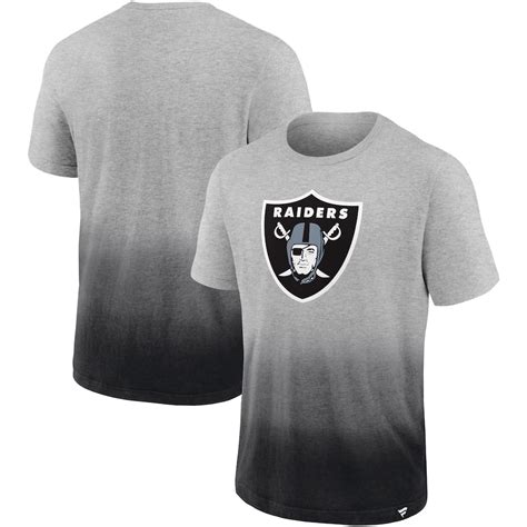 Mens Las Vegas Raiders Heathered Gray Black Team Ombre T Shirt