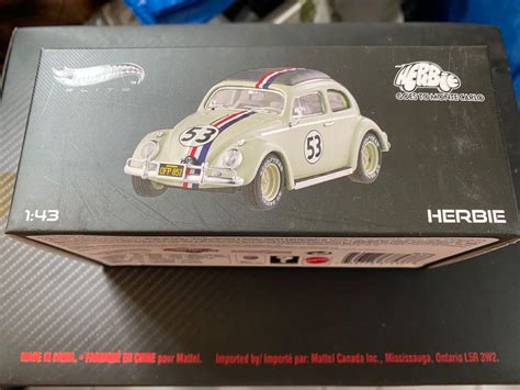 Hot Wheels Elite Herbie The Love Bug Volkswagen Beetle 1 43 Scale