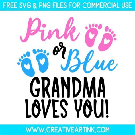 Free Pink Or Blue Gigi Loves You SVG Cut File Free SVG Files