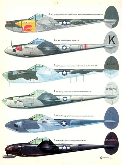 144 best Lockheed P-38 Lightning colors images on Pinterest | Aircraft ...