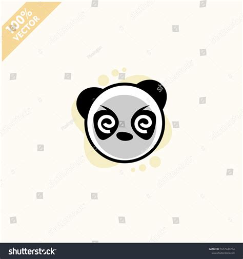 Cute Panda Face Emoticon Emoji Expression Stock Vector (Royalty Free ...