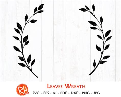 Leaves Frame Svg Laurel Wreath Svg Laurel Frame Svg Etsy