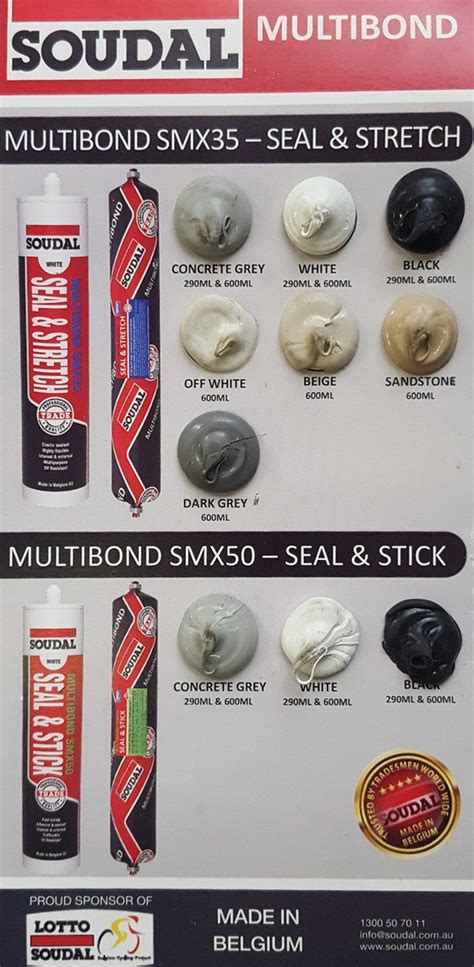 Soudal Silicone Colour Chart Euro Abrasives Sydney Hardware