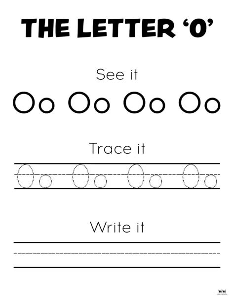 Letter O Worksheets - 50 FREE Printables | Printabulls