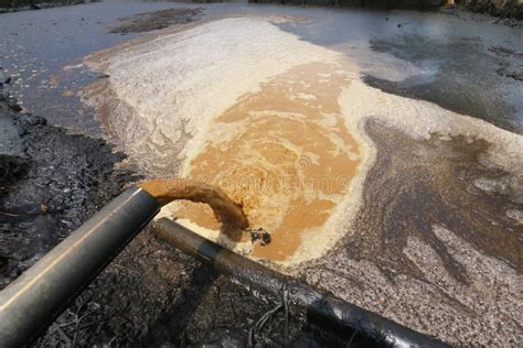 Palm Oil Mill Effluent POME Wastewater Being Discharged Series 3