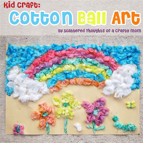 Kid Craft: Cotton Ball Art - Scattered Thoughts of a Crafty Mom by Jamie Sanders