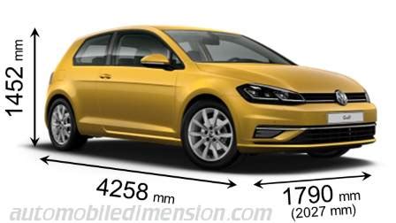 Dimension Volkswagen Golf Volume Coffre Et Similaires