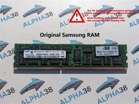 SAMSUNG 8 GB Rdimm ECC Reg DDR3 1333 Superserver 2U 6027B TLF RAM EUR