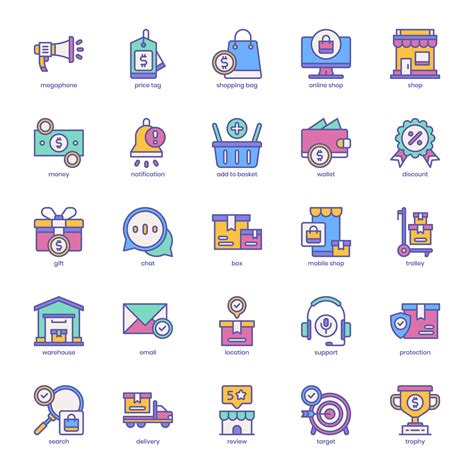 Marketplace icon pack for your website design, logo, app, UI