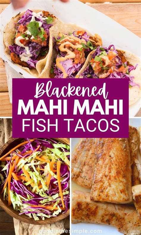 Healthy Blackened Mahi Mahi Fish Tacos With Cabbage Slaw Mahi Mahi