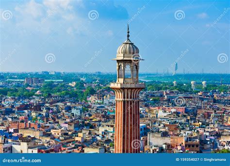 Aerial View of Jama Masjid in New Delhi Stock Image - Image of jaipur ...