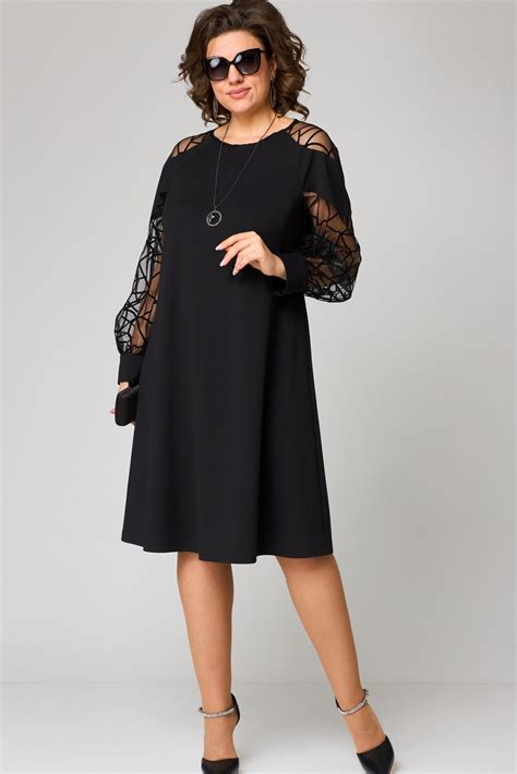 *Платье 7310А черный EVA GRANT купить в интернет магазине Велесмода