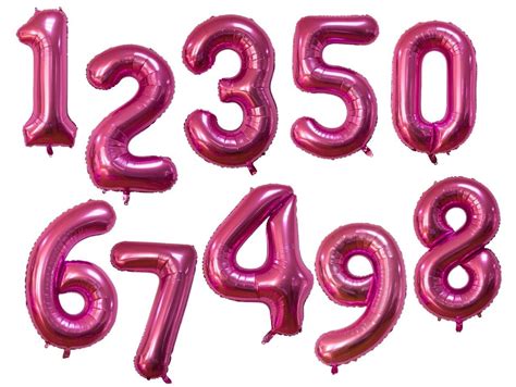 40 Inch Giant Number Foil Balloons Different Colours Can Be Filled