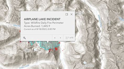 Airplane Lake Fire Map Aurie Shaylyn