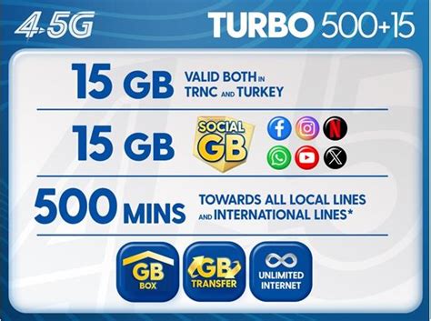 Turbo Mins Gb Postpaid G Paket Detay Kuzey Kibris Turkcell