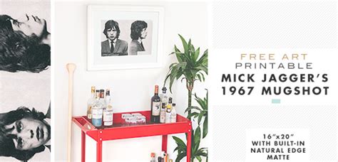 Free Art Printable: Mick Jagger's 1967 Mugshot | Primer