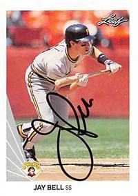 Jay Bell Autographed Baseball Card Pittsburgh Pirates Leaf