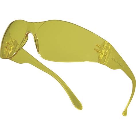 Central Fasteners Delta PLus Brava Yellow Monobloc Polycarbonate Glasses