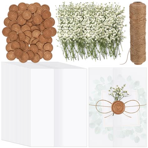 Snapklik.com : 50 Sets Wedding Invitations Wraps Set Include Pre Folded
