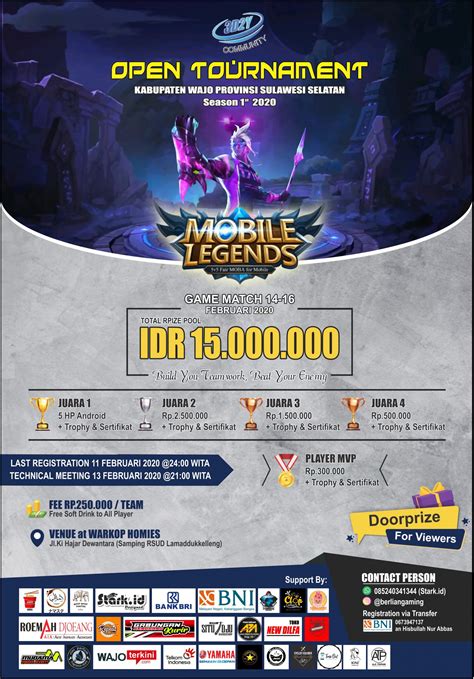 Brosur Turnamen Mobile Legend Lakaran