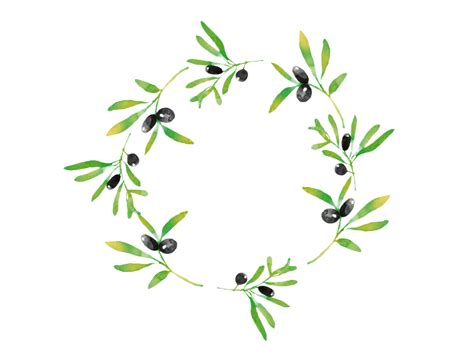 Free Watercolor Olive Wreath 19986175 Png With Transparent Background