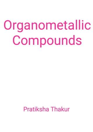 Organometallic Compounds Pdf