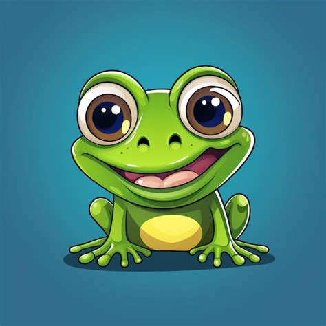 Logo De Dessin Anim De Grenouille Photo Premium