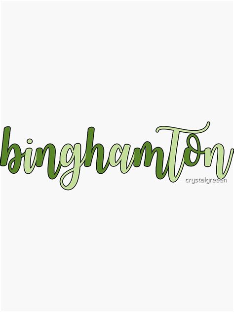 "SUNY Binghamton" Sticker for Sale by crystalgreeen | Redbubble