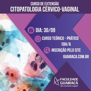 Abertas as inscrições para o curso de extensão em Citopatologia Cérvico