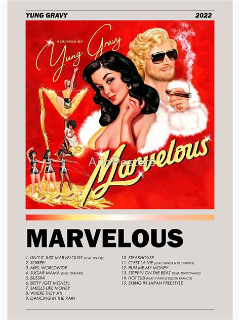 Marvelous Yung Gravy Album Poster And More Sticker For Sale By Arioposters Redbubble