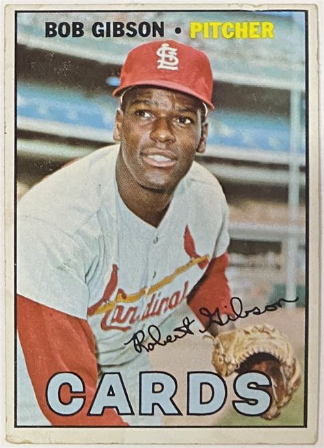 Bob Gibson 1967 Topps St Louis Cardinals Baseball Card Kbk Sports