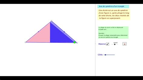 Axe De Sym Trie Du Triangle Isoc Le Youtube