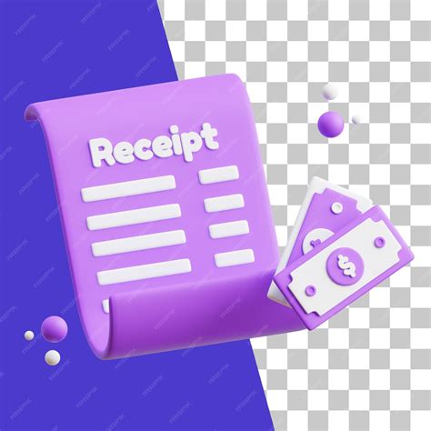 Recibo de Pagamento 3D | PSD Premium
