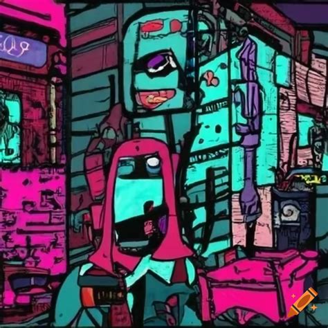 Los Angeles Cyberpunk Art By Jhonen Vasquez On Craiyon