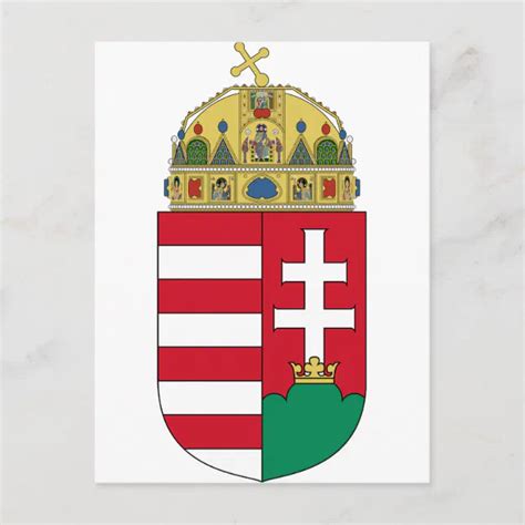 Hungary Official Coat Of Arms Heraldry Symbol Postcard Zazzle