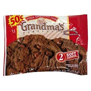 Amazon Grandma S Big Cookie Fudge Choc Chip 2 5 Ounce Packages