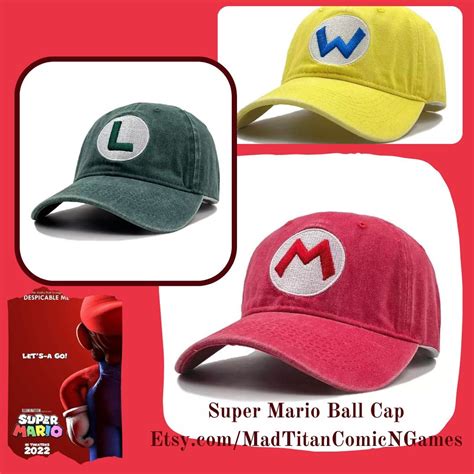 Super Mario Bros Hat Character Printed Childrens Sunscreen Visor Cap