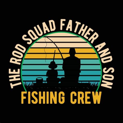 Dise Os De Camisetas De Equipo De Pesca De Padre E Hijo De Escuadr N De