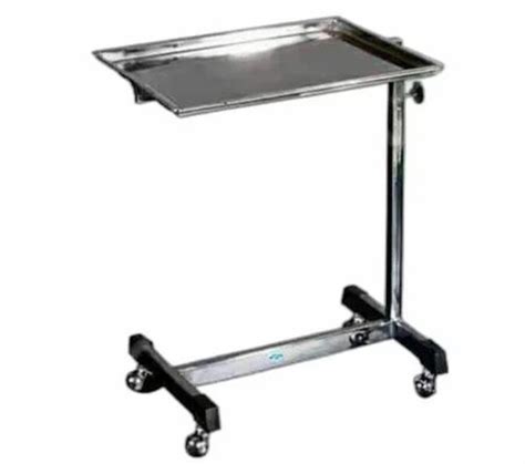 Silver Stainless Steel Hospital Mayo Trolley At Rs In Patulia Id