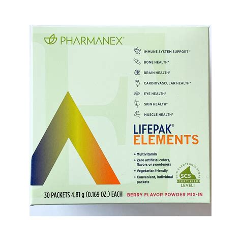 Pharmanex Nu Skin Lifepak Elements Packets Walmart