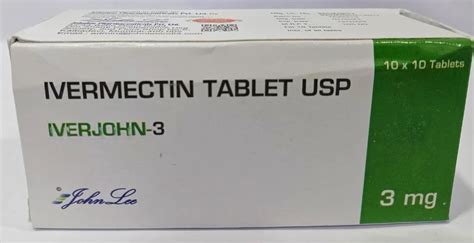 Iverjohn Ivermectin Mg Tablet For Personal Packaging Size Strip Of